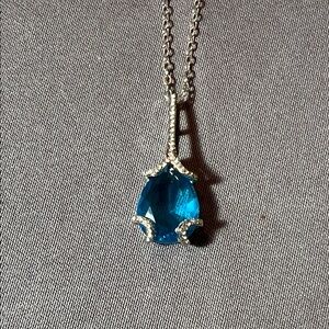 💎 Blue Silver Pendant Necklace 💎